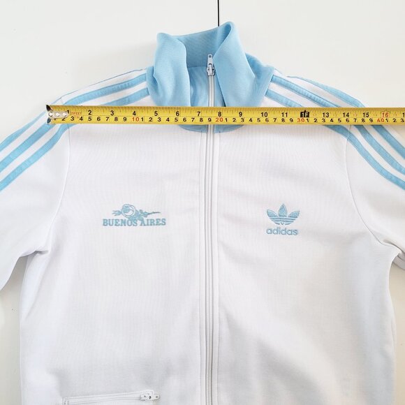 Adidas Argentina Buenos Aires Soccer White and Blue Firebird Tracksuit - Size M - Picture 6 of 9